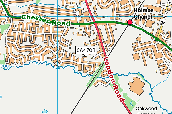 CW4 7QR map - OS VectorMap District (Ordnance Survey)