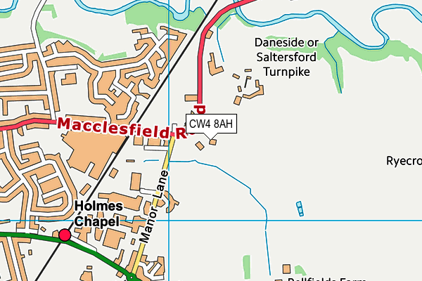 CW4 8AH map - OS VectorMap District (Ordnance Survey)