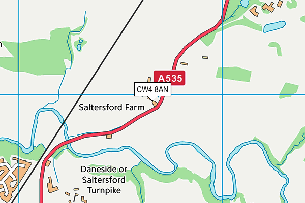 CW4 8AN map - OS VectorMap District (Ordnance Survey)