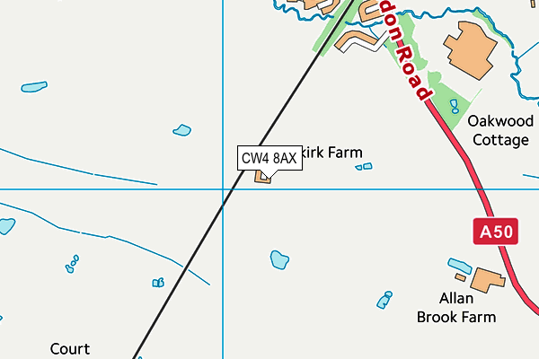 CW4 8AX map - OS VectorMap District (Ordnance Survey)