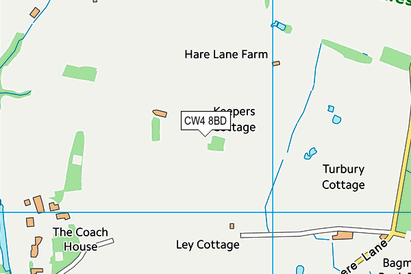 CW4 8BD map - OS VectorMap District (Ordnance Survey)