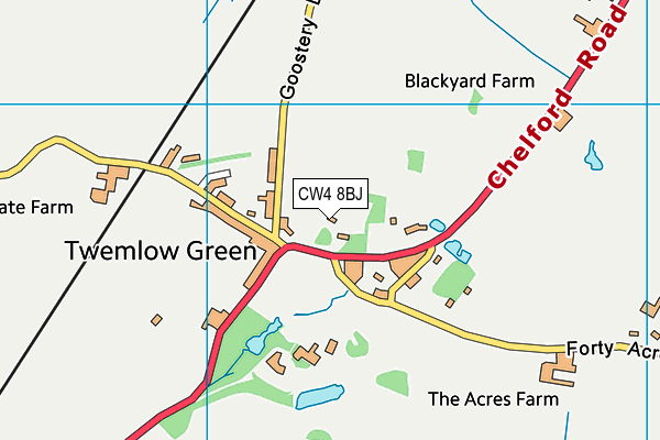 CW4 8BJ map - OS VectorMap District (Ordnance Survey)