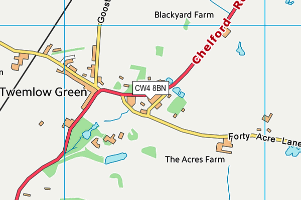 CW4 8BN map - OS VectorMap District (Ordnance Survey)