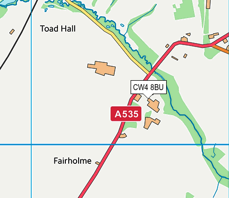 CW4 8BU map - OS VectorMap District (Ordnance Survey)