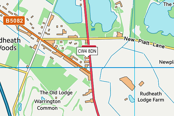 CW4 8DN map - OS VectorMap District (Ordnance Survey)