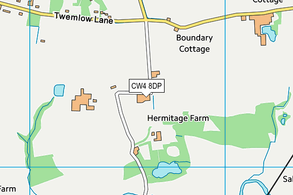 CW4 8DP map - OS VectorMap District (Ordnance Survey)