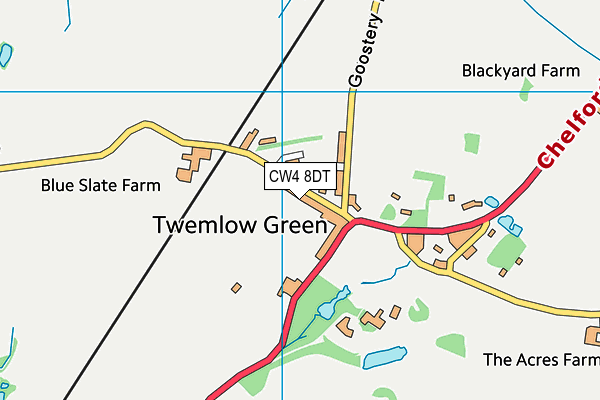 CW4 8DT map - OS VectorMap District (Ordnance Survey)