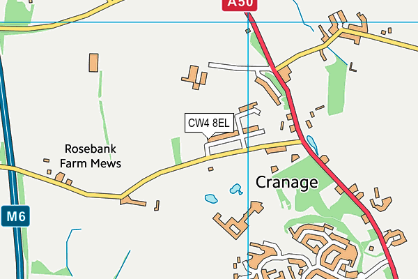 CW4 8EL map - OS VectorMap District (Ordnance Survey)