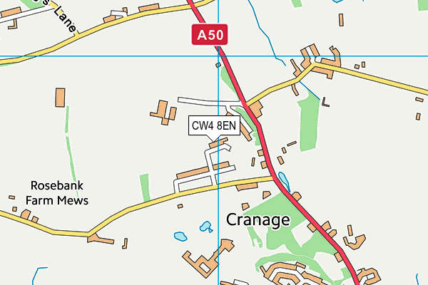 CW4 8EN map - OS VectorMap District (Ordnance Survey)