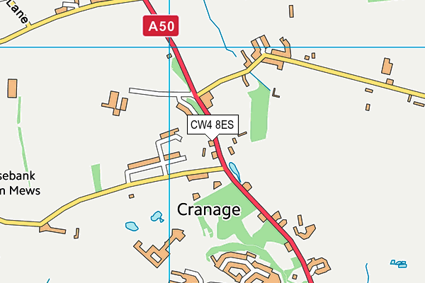 CW4 8ES map - OS VectorMap District (Ordnance Survey)