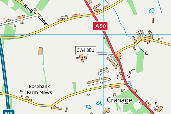 CW4 8EU map - OS VectorMap District (Ordnance Survey)