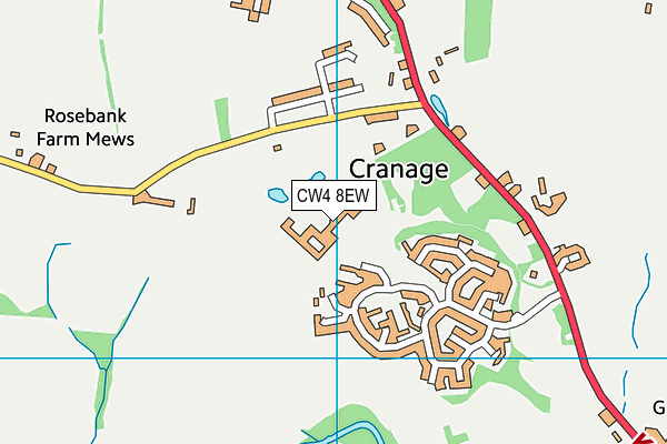 Club At Cranage Hall map (CW4 8EW) - OS VectorMap District (Ordnance Survey)