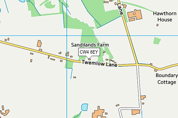 CW4 8EY map - OS VectorMap District (Ordnance Survey)