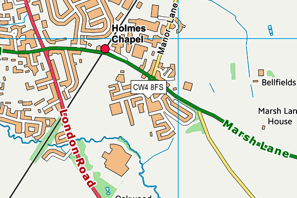 CW4 8FS map - OS VectorMap District (Ordnance Survey)