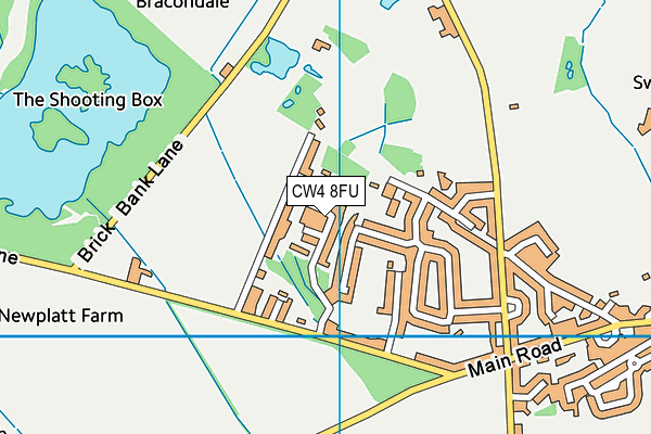 CW4 8FU map - OS VectorMap District (Ordnance Survey)