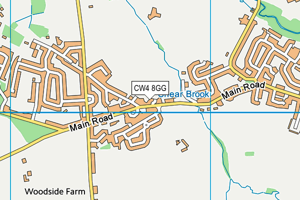 CW4 8GG map - OS VectorMap District (Ordnance Survey)