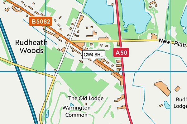 CW4 8HL map - OS VectorMap District (Ordnance Survey)