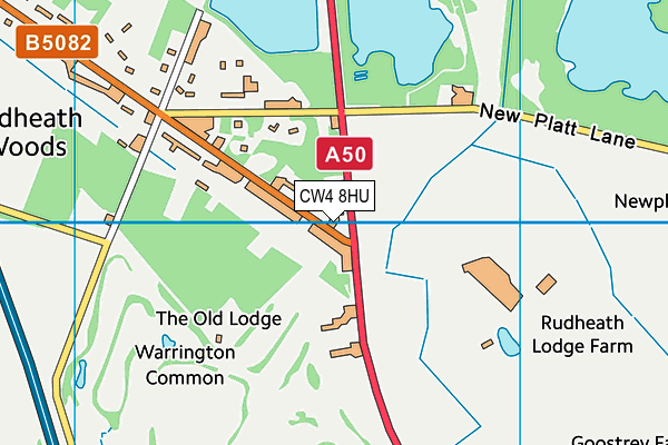 CW4 8HU map - OS VectorMap District (Ordnance Survey)