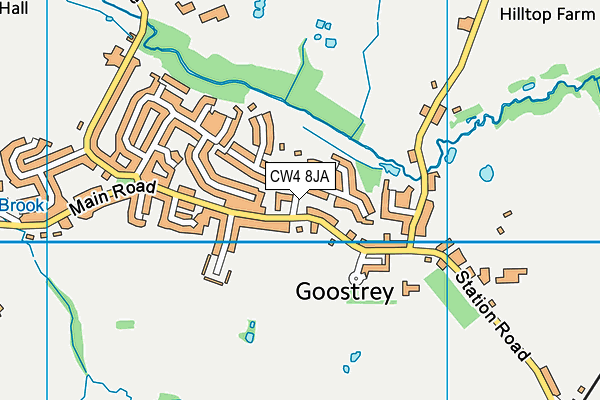 CW4 8JA map - OS VectorMap District (Ordnance Survey)