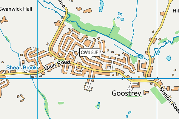 CW4 8JF map - OS VectorMap District (Ordnance Survey)