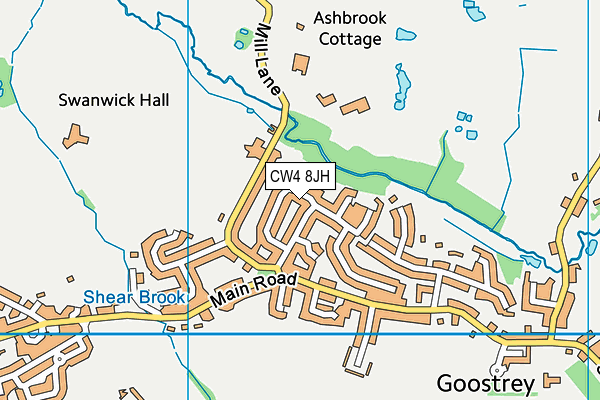 CW4 8JH map - OS VectorMap District (Ordnance Survey)