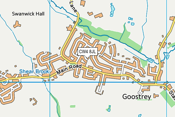 CW4 8JL map - OS VectorMap District (Ordnance Survey)
