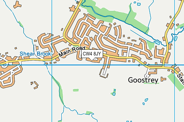 CW4 8JY map - OS VectorMap District (Ordnance Survey)