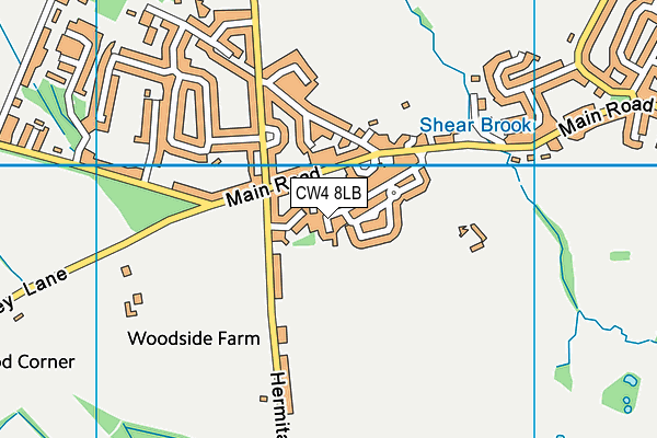 CW4 8LB map - OS VectorMap District (Ordnance Survey)