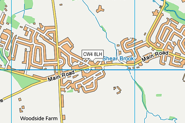 CW4 8LH map - OS VectorMap District (Ordnance Survey)