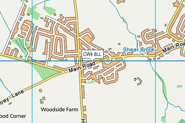 CW4 8LL map - OS VectorMap District (Ordnance Survey)