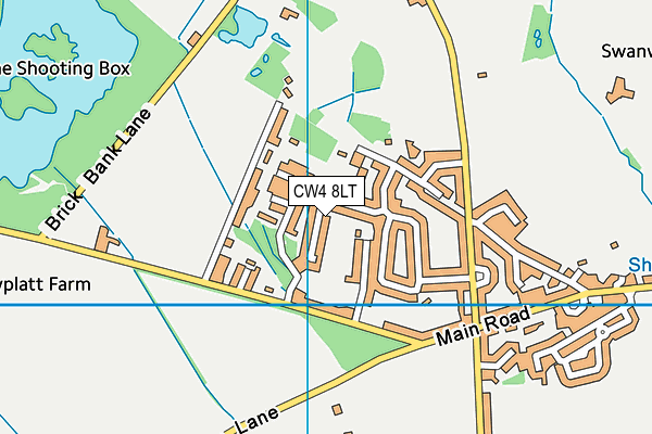 CW4 8LT map - OS VectorMap District (Ordnance Survey)