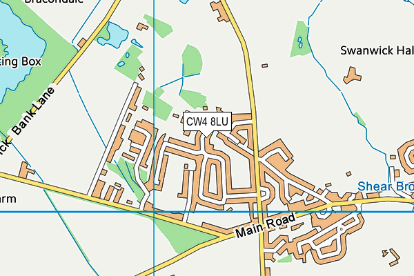 CW4 8LU map - OS VectorMap District (Ordnance Survey)