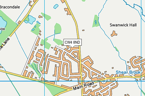 CW4 8ND map - OS VectorMap District (Ordnance Survey)