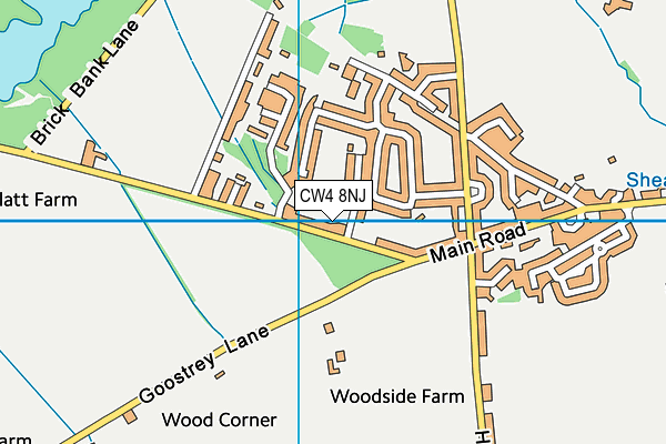 CW4 8NJ map - OS VectorMap District (Ordnance Survey)