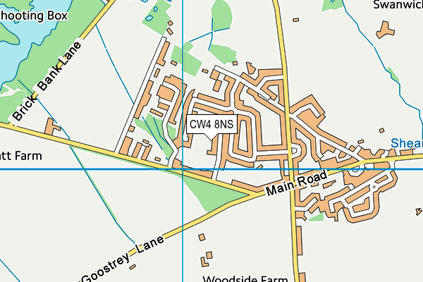 CW4 8NS map - OS VectorMap District (Ordnance Survey)