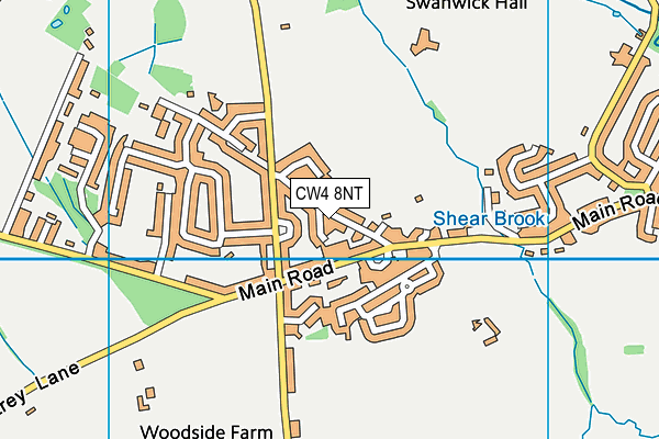 CW4 8NT map - OS VectorMap District (Ordnance Survey)