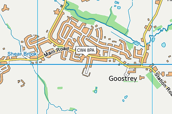 CW4 8PA map - OS VectorMap District (Ordnance Survey)