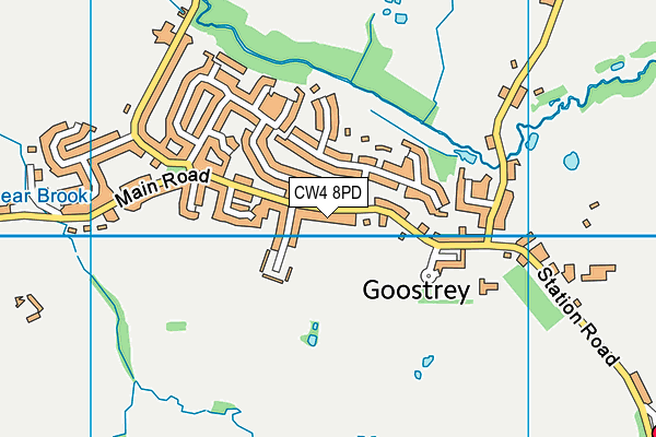 CW4 8PD map - OS VectorMap District (Ordnance Survey)