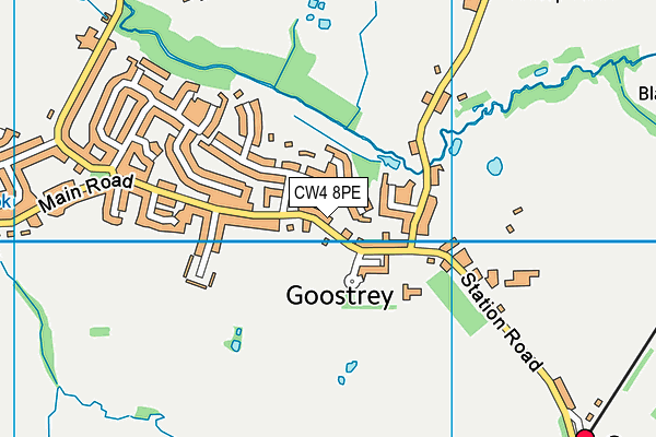 Goostrey Community Primary School map (CW4 8PE) - OS VectorMap District (Ordnance Survey)