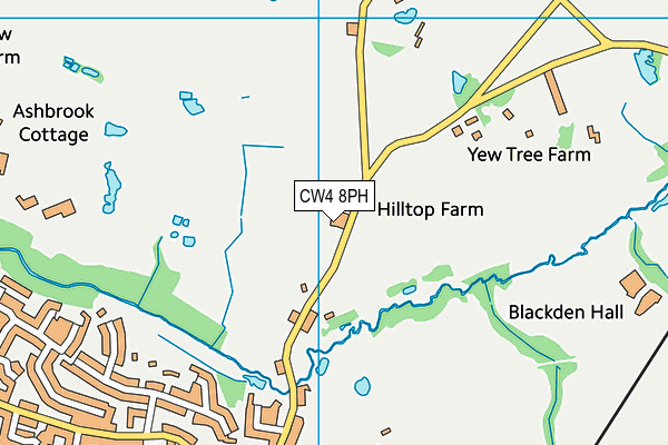 CW4 8PH map - OS VectorMap District (Ordnance Survey)