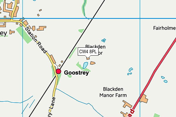 CW4 8PL map - OS VectorMap District (Ordnance Survey)