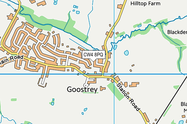 CW4 8PQ map - OS VectorMap District (Ordnance Survey)