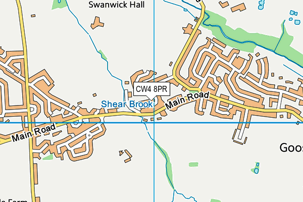 CW4 8PR map - OS VectorMap District (Ordnance Survey)