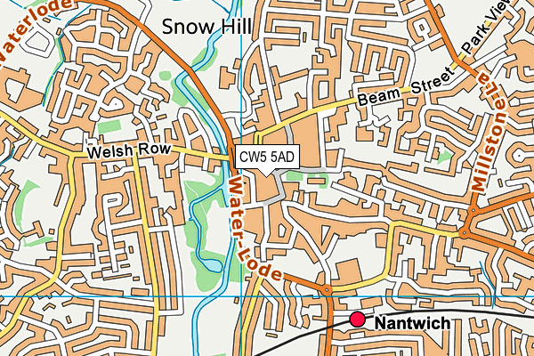 CW5 5AD map - OS VectorMap District (Ordnance Survey)