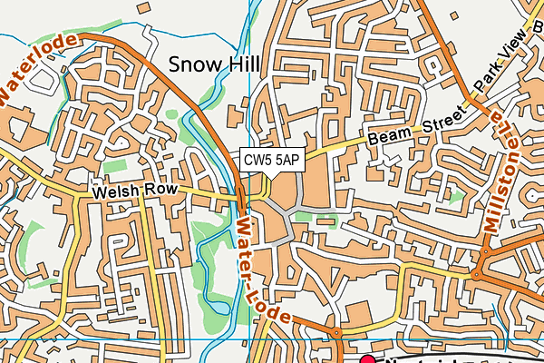 CW5 5AP map - OS VectorMap District (Ordnance Survey)