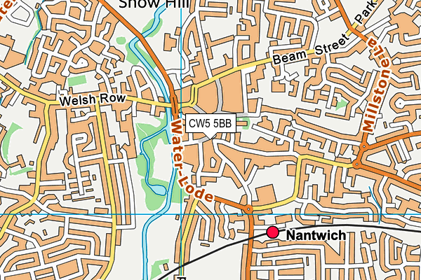 CW5 5BB map - OS VectorMap District (Ordnance Survey)