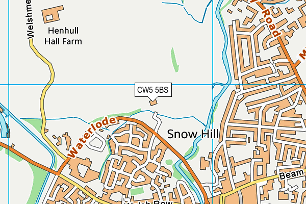 Nantwich Town Fc map (CW5 5BS) - OS VectorMap District (Ordnance Survey)