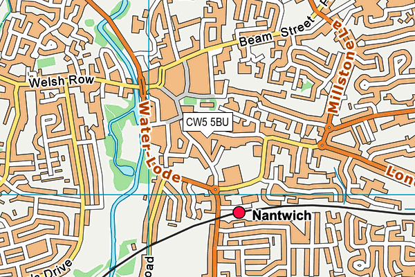 CW5 5BU map - OS VectorMap District (Ordnance Survey)