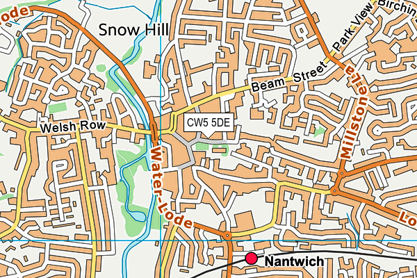 CW5 5DE map - OS VectorMap District (Ordnance Survey)