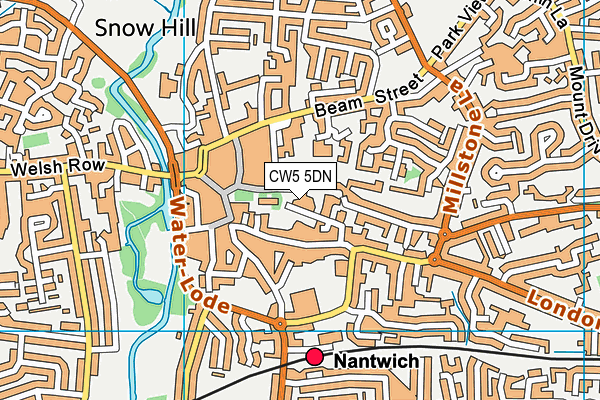 CW5 5DN map - OS VectorMap District (Ordnance Survey)